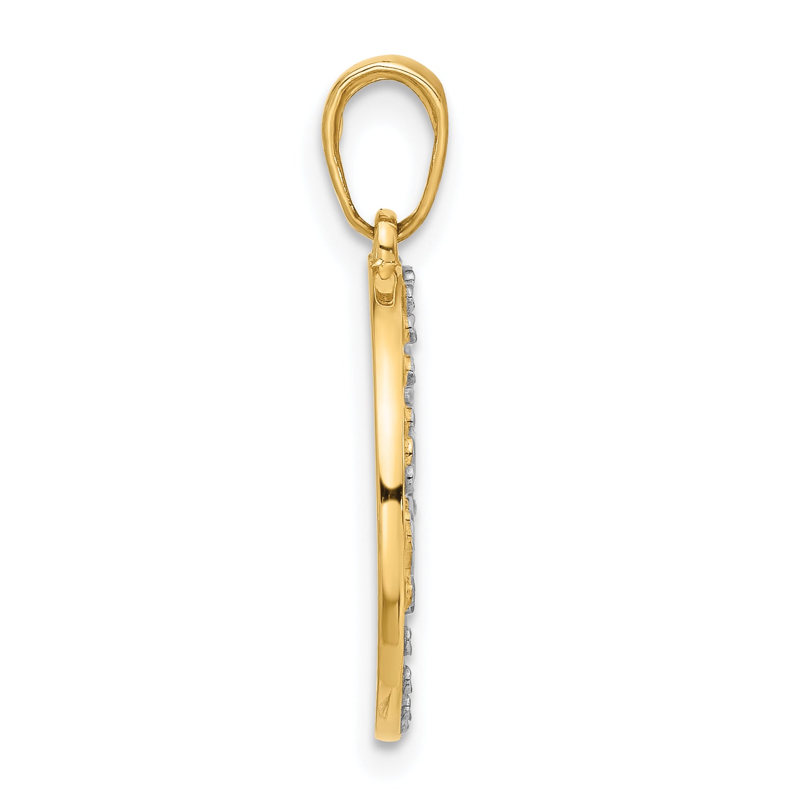 14k and White Rhodium D/C It's A Boy Pendant Secondary image