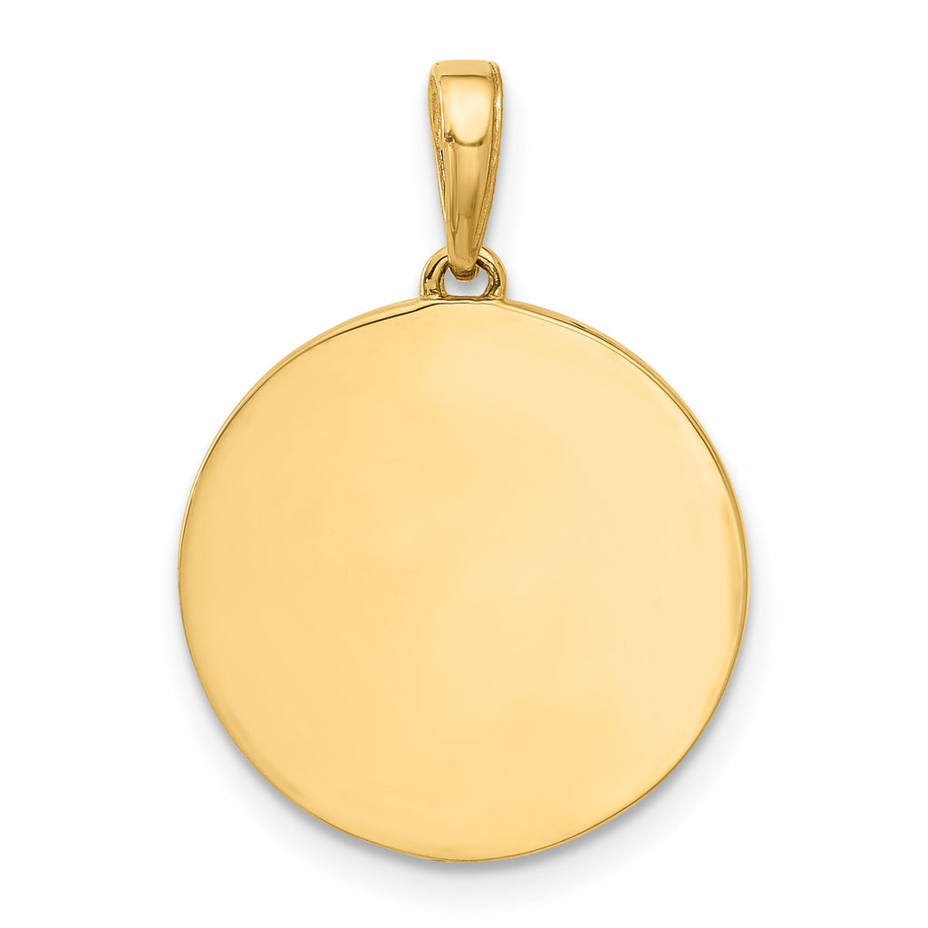 14k and White Rhodium D/C It's A Boy Pendant