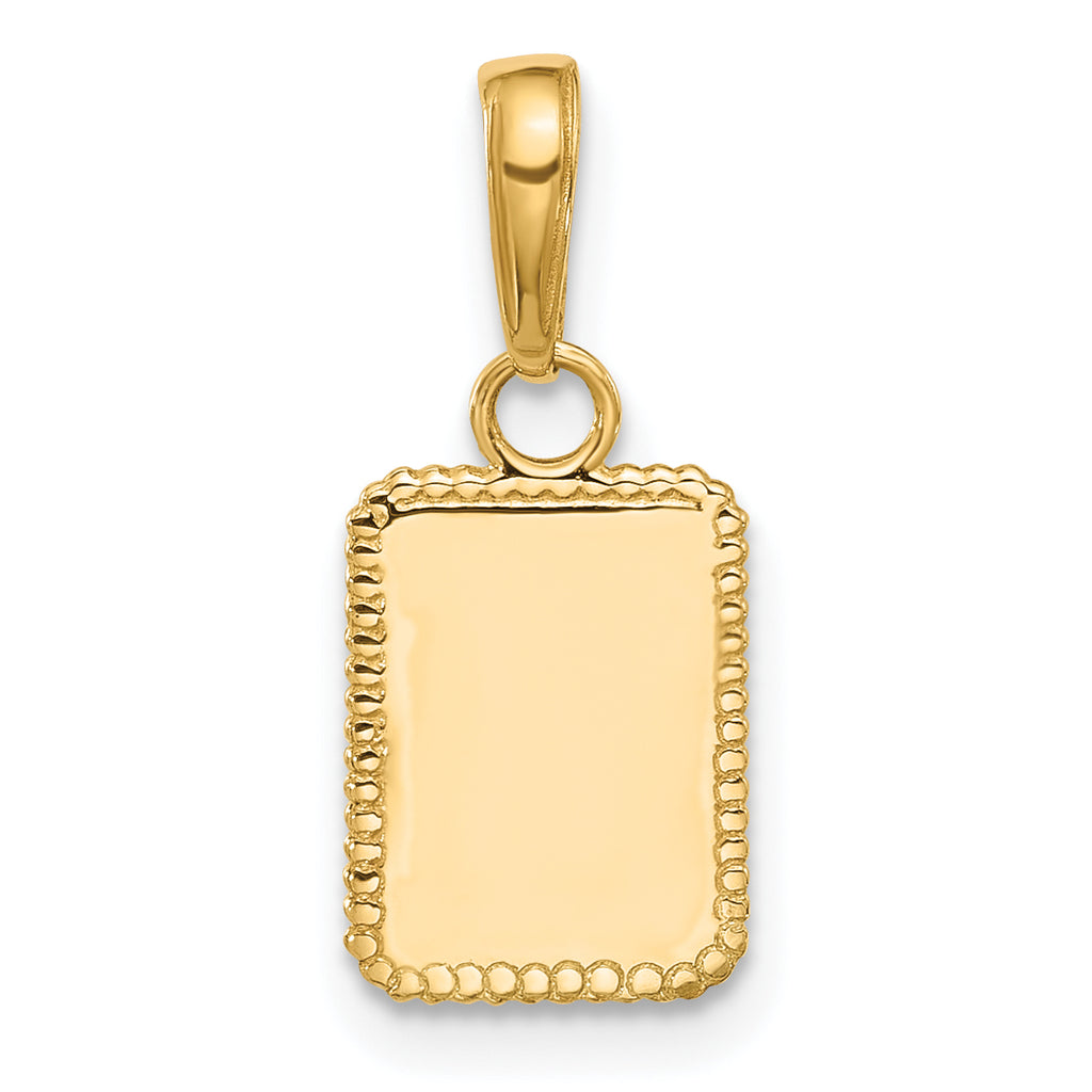14K and White Rhodium Sun in Frame Pendant