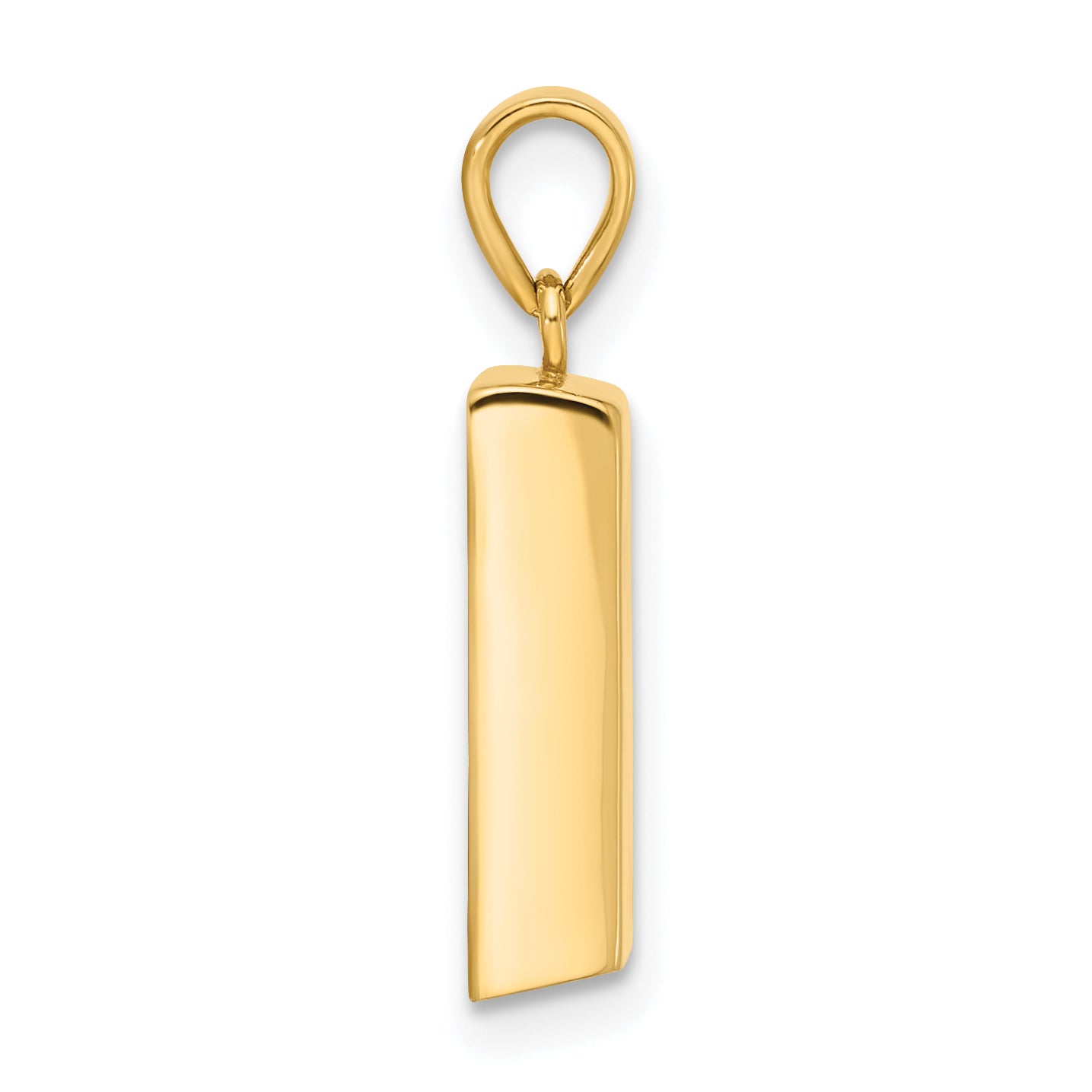 14K Polished Gold Bar Pendant Secondary image