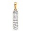 Skateboard Pendant in 14K Two-Tone Gold, 26mm Diamond-Cut - Sophia Jewelers