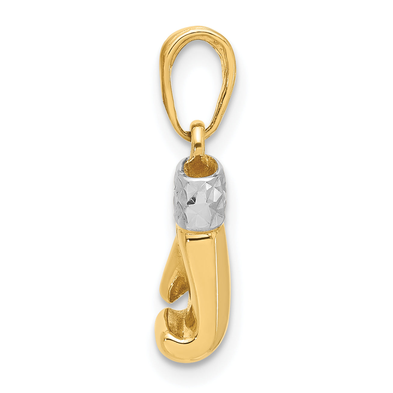 Boxing Glove Pendant in 14K Yellow Gold, 20mm Diamond-Cut Secondary image