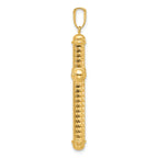 Cross Pendant in 14K Yellow Gold, 49mm Diamond-Cut - Sophia Jewelers