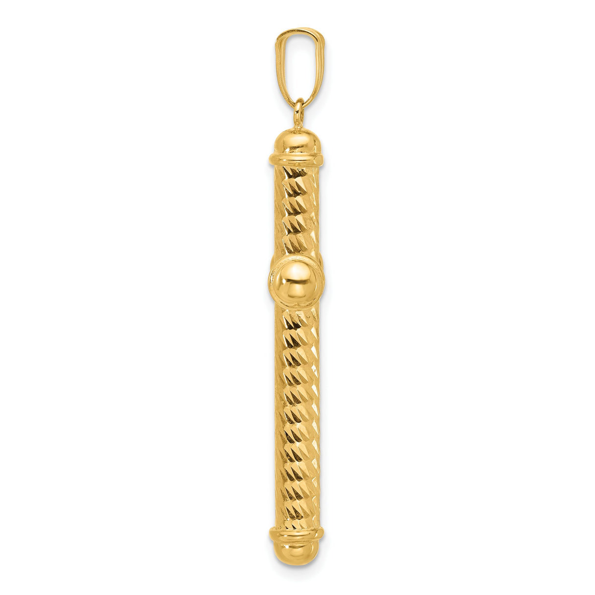 Cross Pendant in 14K Yellow Gold, 49mm Diamond-Cut - Sophia Jewelers
