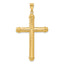 Cross Pendant in 14K Yellow Gold, 49mm Diamond-Cut - Sophia Jewelers