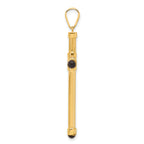 14K Polished with Black Onyx Cross Pendant