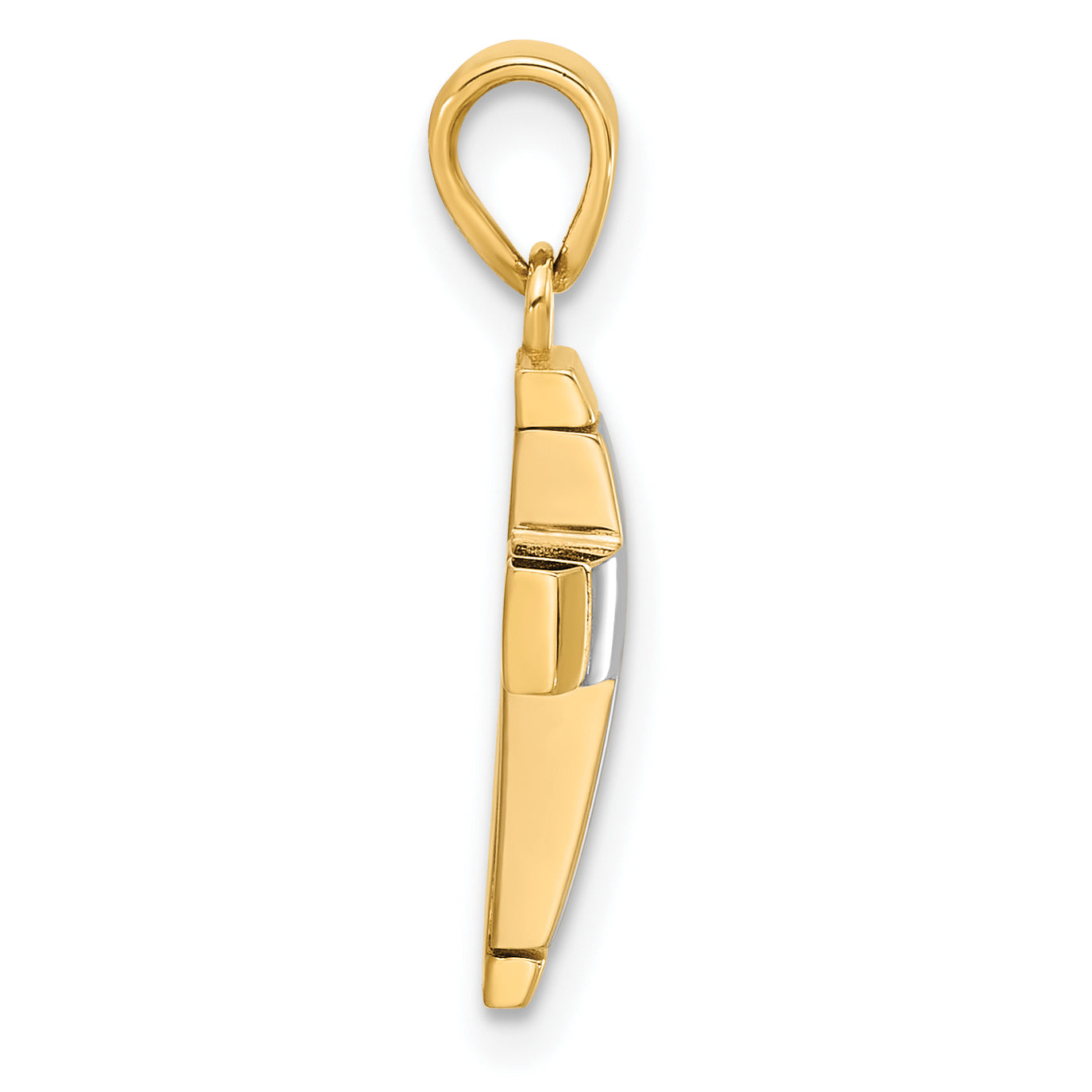 Cross Pendant in 14K Two-Tone Gold, 20.7mm Secondary image