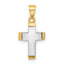 14K Two-tone Polished Cross Pendant