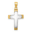 14K Two-tone Polished Cross Pendant