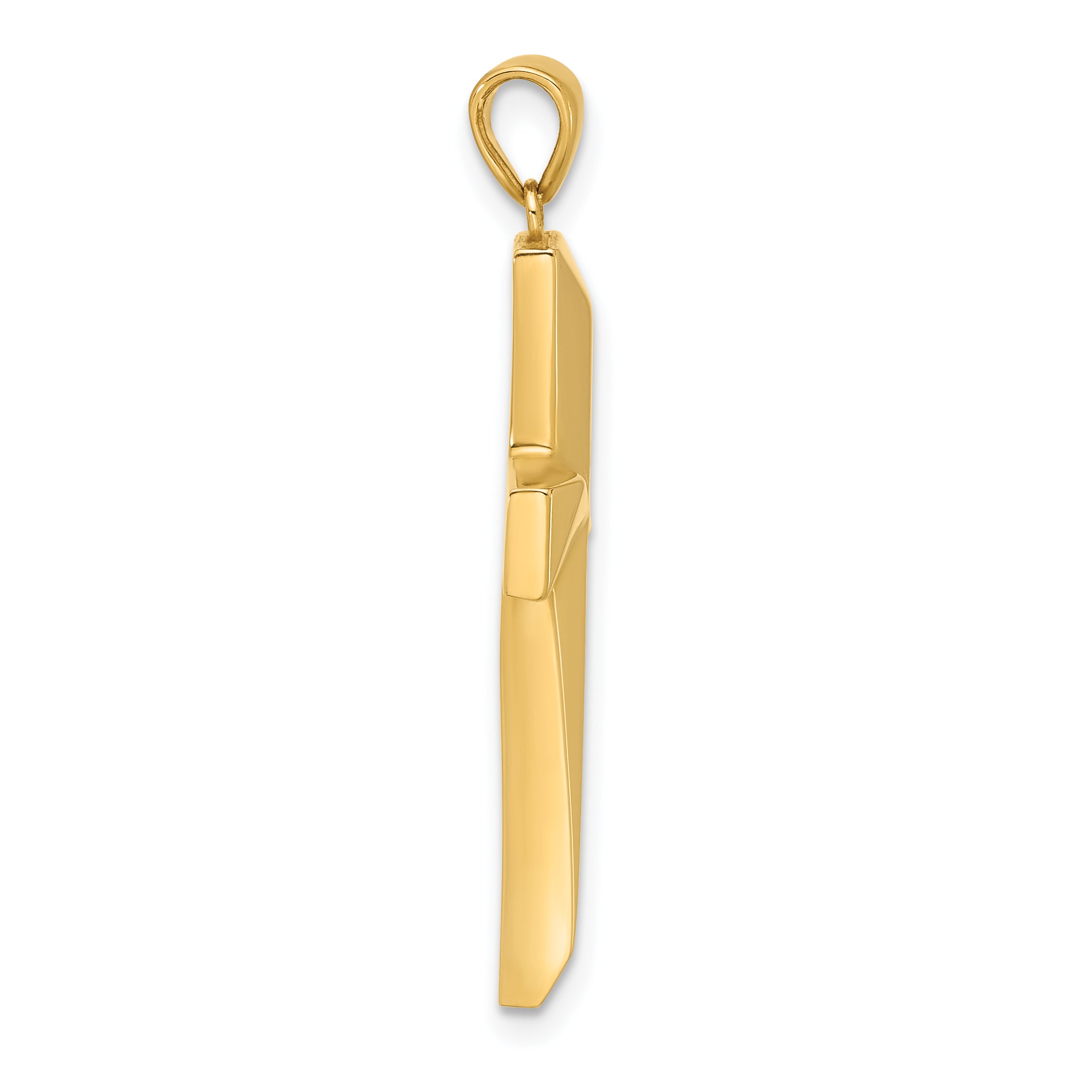 14K Polished Cross Pendant Secondary image