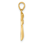 14K Polished Angled Cross Pendant