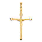 14K Polished Crucifix with Onyx Tips Pendant
