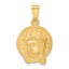 14K Satin Jesus Medal Pendant