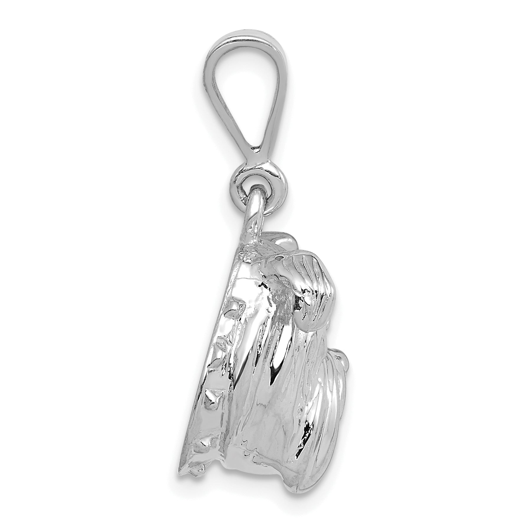 Bulldog Pendant in 14K White Gold Secondary image