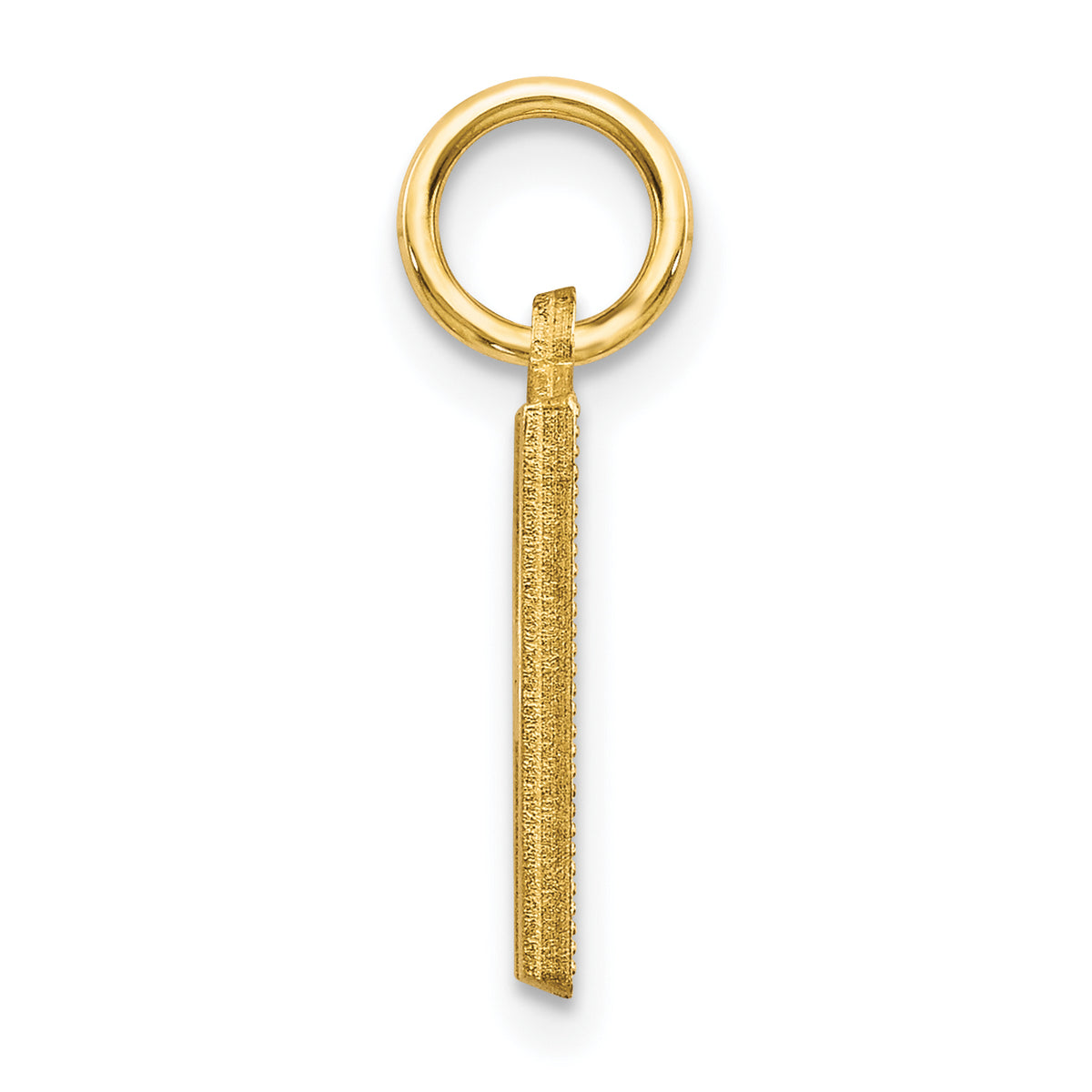 Rectangular Straight Sides Letter H Initial Charm in 14K Yellow Gold - Sophia Jewelers
