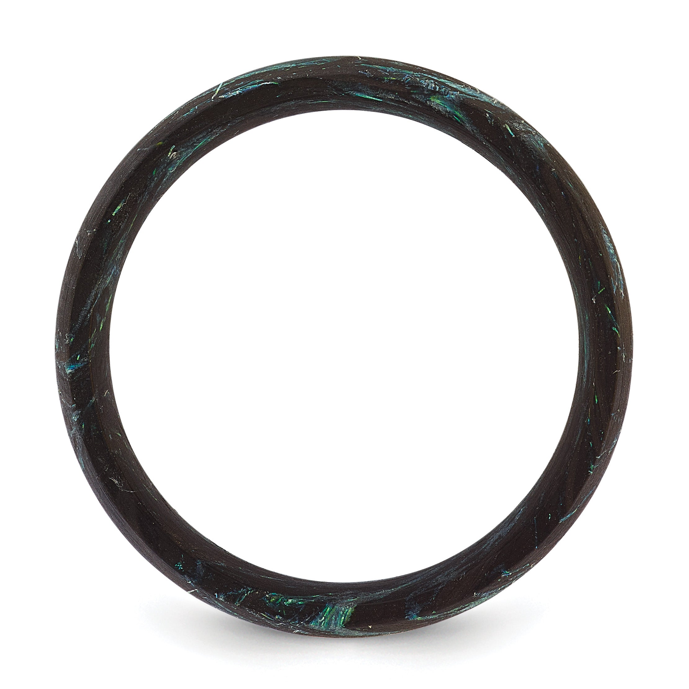 Blue and Green Iridescent Carbon Fiber Ring 8mm Secondary image