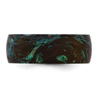 Blue and Green Iridescent Carbon Fiber Ring 8mm