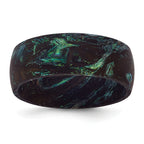 Blue and Green Iridescent Carbon Fiber Ring 8mm