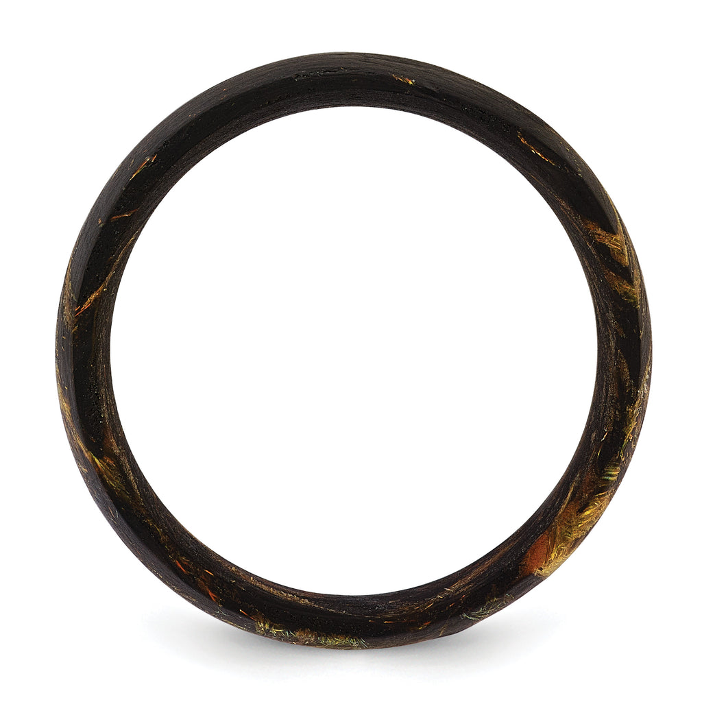 Brown and Orange Iridescent Carbon Fiber Ring 8mm