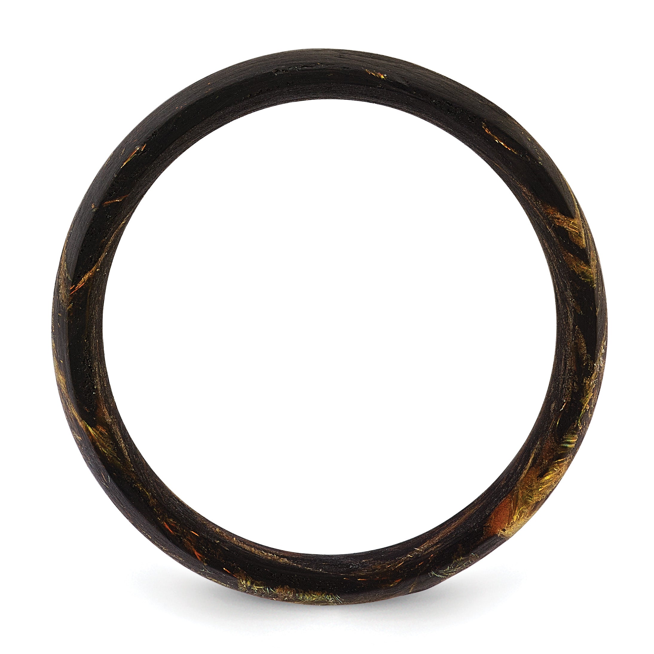 Brown and Orange Iridescent Carbon Fiber Ring 8mm