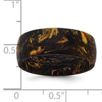 Brown and Orange Iridescent Carbon Fiber Ring 8mm
