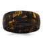 Brown and Orange Iridescent Carbon Fiber Ring 8mm