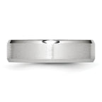 Brushed and Polished Beveled Edge Cobalt Wedding Band 6mm