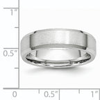 Brushed and Polished Beveled Edge Cobalt Wedding Band 6mm