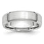 Brushed and Polished Beveled Edge Cobalt Wedding Band 6mm