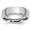 Brushed and Polished Beveled Edge Cobalt Wedding Band 7mm