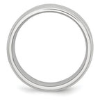 Chisel Cobalt Satin and Polished Beveled Edge 8mm Band