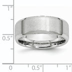 Chisel Cobalt Satin and Polished Beveled Edge 8mm Band