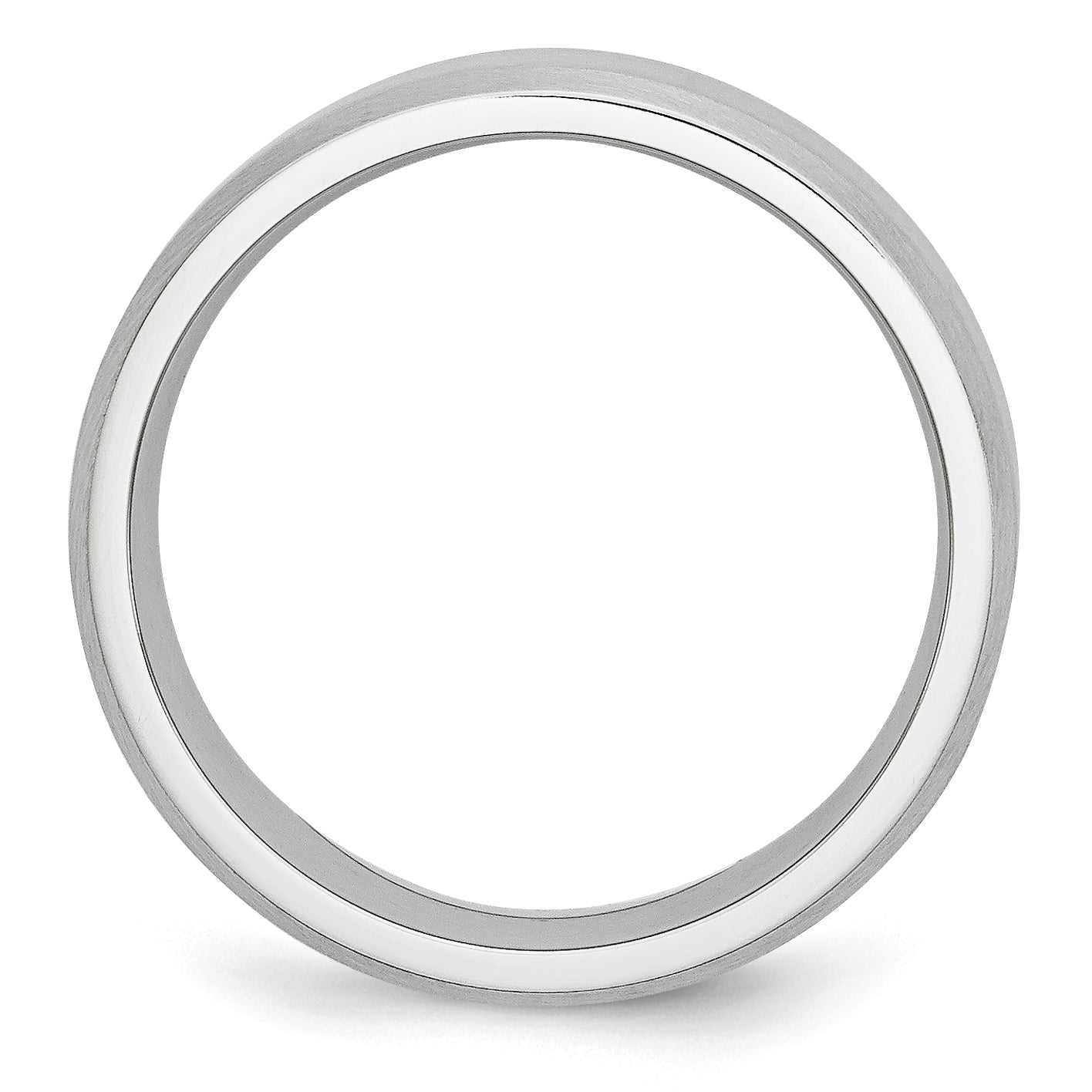 Brushed Beveled Edge Cobalt Wedding Band 7mm Secondary image