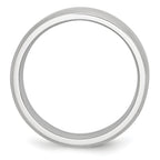 Brushed Beveled Edge Cobalt Wedding Band 7mm