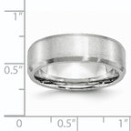 Chisel Cobalt Beveled Edge Satin 7mm Band