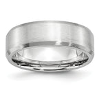 Chisel Cobalt Beveled Edge Satin 7mm Band