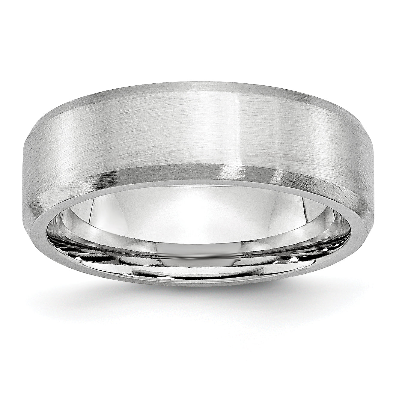 Chisel Cobalt Beveled Edge Satin 7mm Band