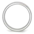 Brushed Beveled Edge Cobalt Wedding Band 8mm