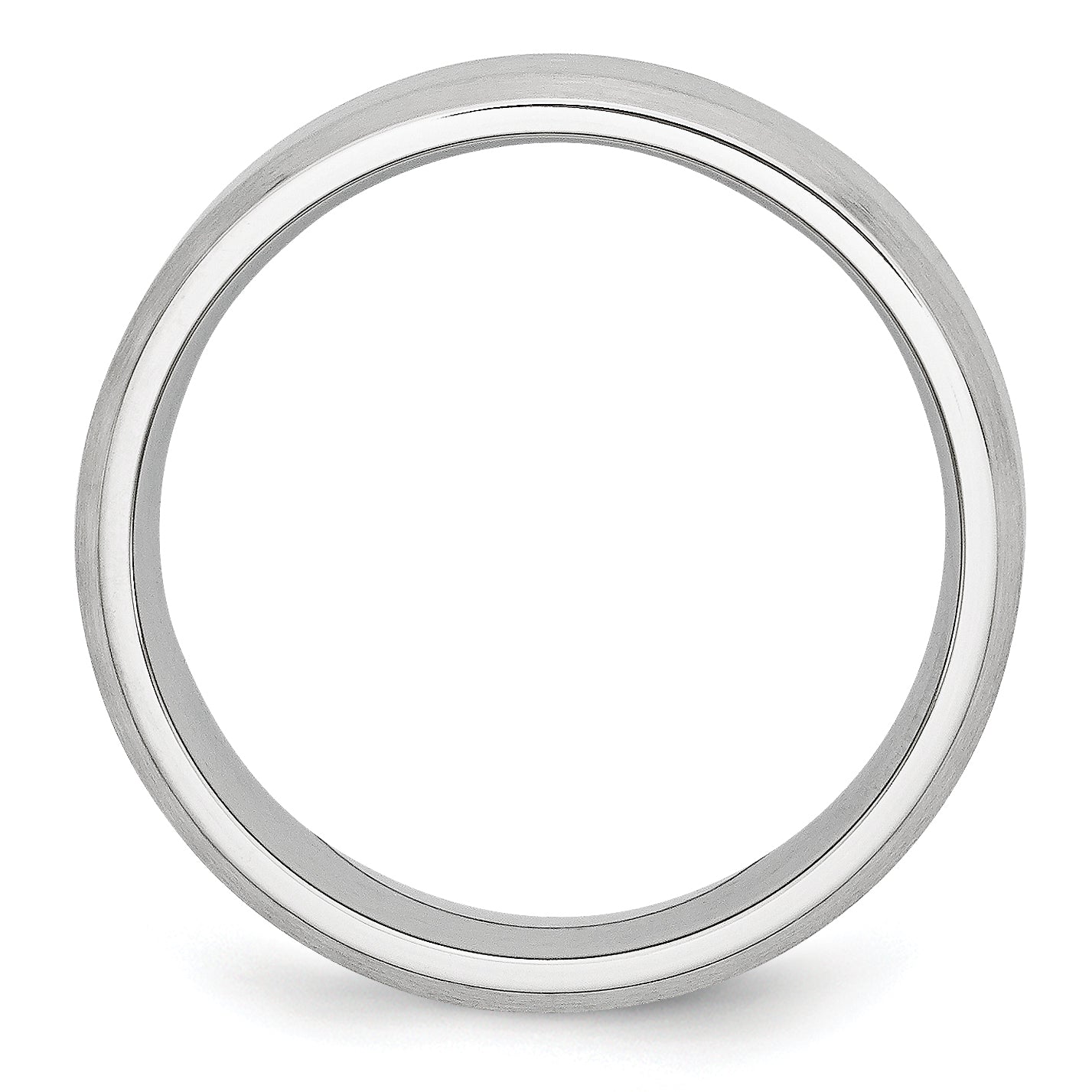 Brushed Beveled Edge Cobalt Wedding Band 8mm