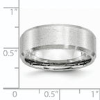 Chisel Cobalt Beveled Edge Satin 8mm Band