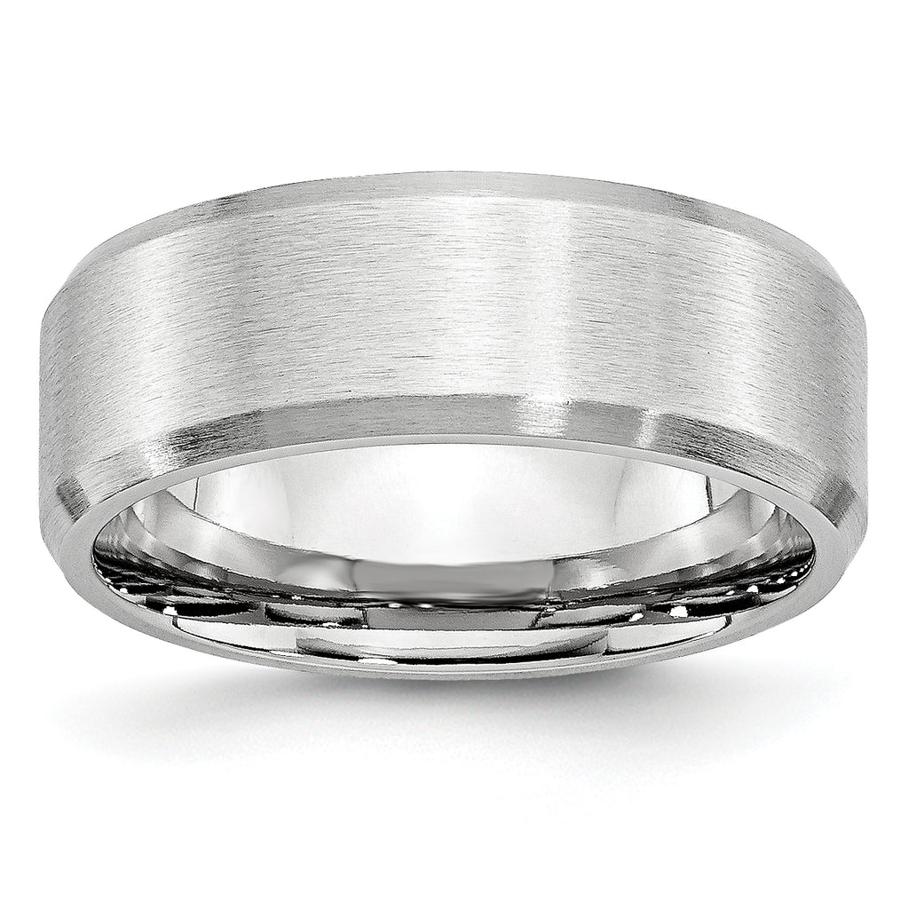 Chisel Cobalt Beveled Edge Satin 8mm Band