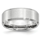 Chisel Cobalt Beveled Edge Satin 8mm Band