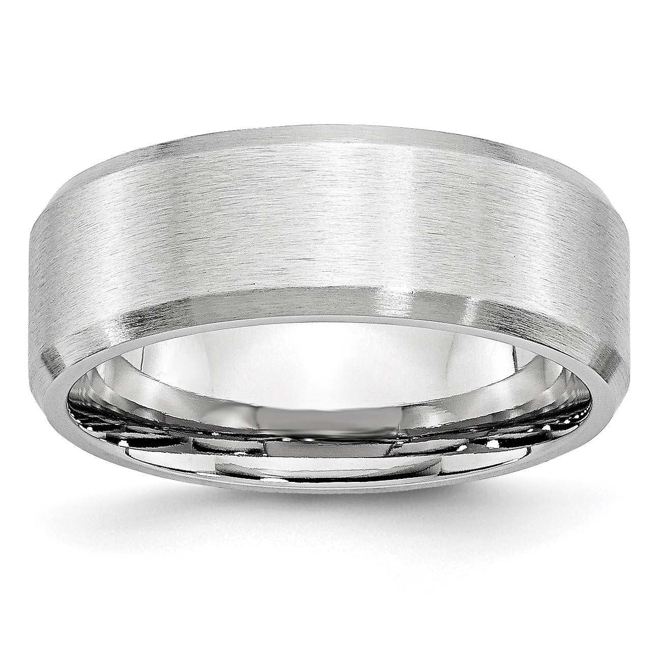 Chisel Cobalt Beveled Edge Satin 8mm Band