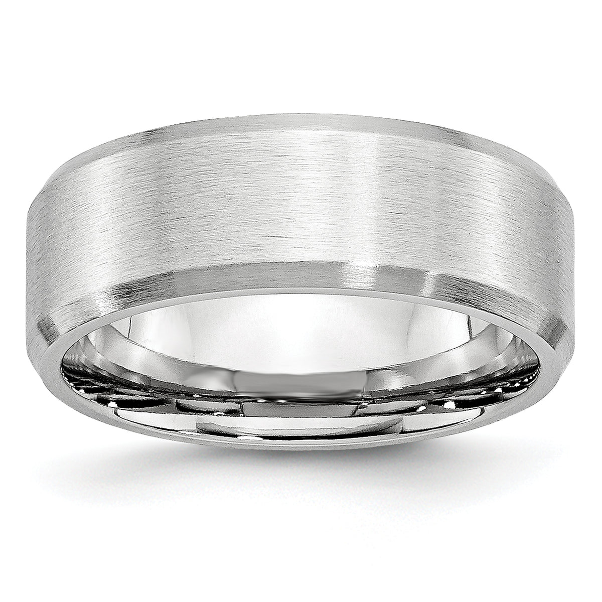Chisel Cobalt Beveled Edge Satin 8mm Band