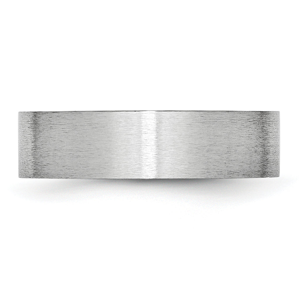 Brushed Cobalt Wedding Band 6mm