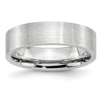 Brushed Cobalt Wedding Band 6mm