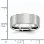 Brushed Cobalt Wedding Band 8mm