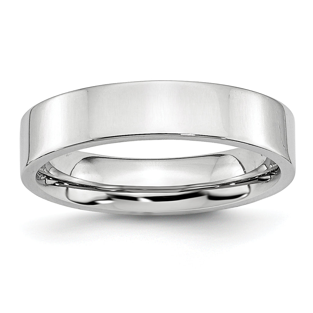 Polished Cobalt Wedding Band 5mm