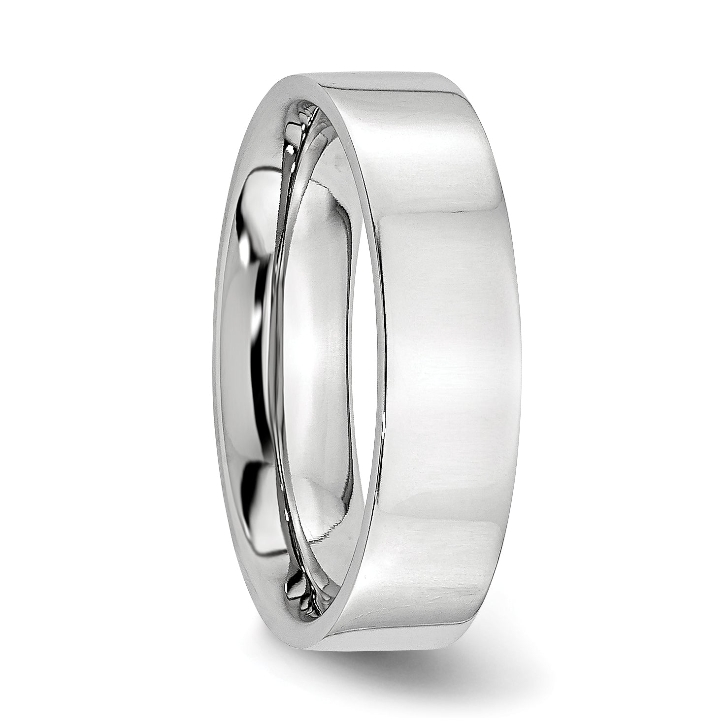 Polished Cobalt Wedding Band 6mm