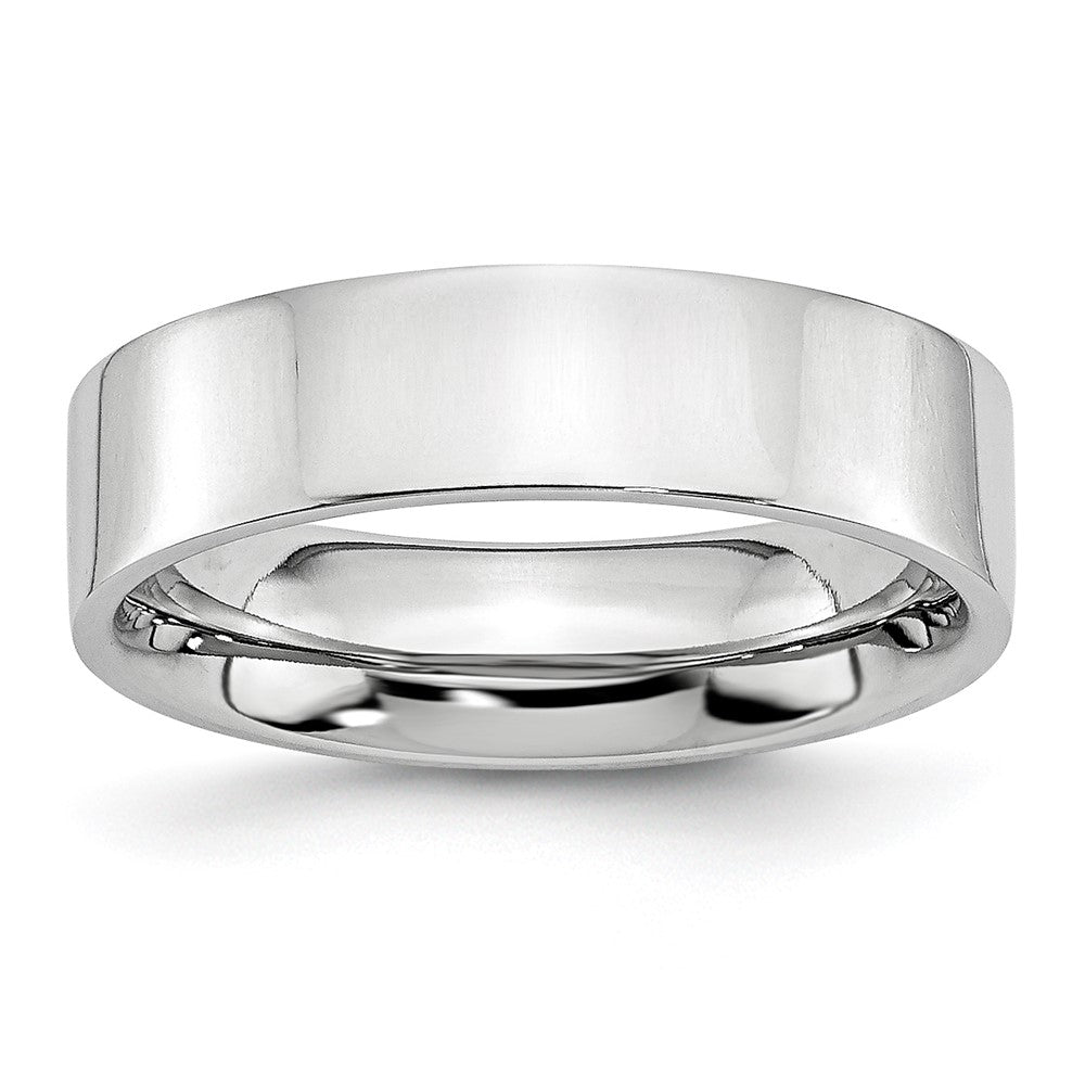 Flat Wedding Band in Cobalt, 6mm, Size 9.5–11.5 Secondary image